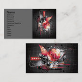 自由ベクトルミュージカルテーマ傾向 名刺 (正面/裏面)