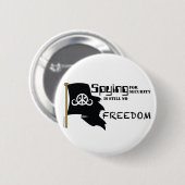 自由ボタン(2.25"のあたりで調査の自由) 缶バッジ (正面&裏面)