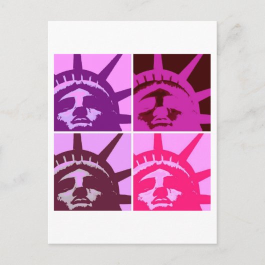 自由ポップ・アートのの女神 シーズンポストカード (正面)