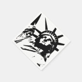 自由ポップ・アートのの女神 スタンダードカクテルナプキン (角)