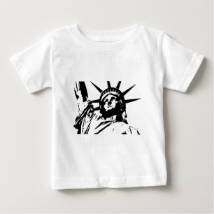 自由ポップ・アートのの女神 ベビーTシャツ
