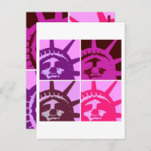 自由ポップ・アートのの女神 ポストカード (正面/裏面)