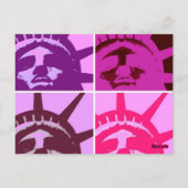 自由ポップ・アートのの女神 ポストカード (裏面)