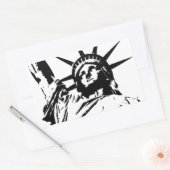 自由ポップ・アートのの女神 長方形シール (封筒)