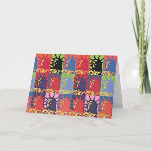 自由ポップ・アートのアメリカの芸術像 カード (正面)
