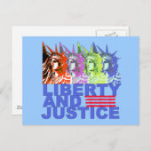 自由ポップ・アートの製品の芸術像 ポストカード (正面/裏面)