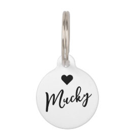 自由ミニマル編集可能なペット名ハート電話番号 ペット　ネームタグ