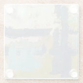 自由モダン式絵画の ガラスコースター (裏面)