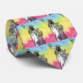 自由モダン水彩画カラフル ネクタイ (ロール)