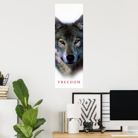自由ユニークやる気を起こさせるウルフドアポスター ポスター (ホームオフィス)
