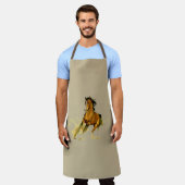 自由ランニングの馬 エプロン (着用した状態)