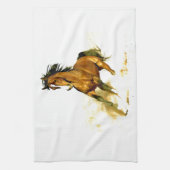 自由ランニングの馬 キッチンタオル (縦)