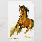 自由ランニングの馬 便箋 (正面/裏面)
