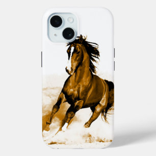 自由ランニングの馬 iPhone 15ケース