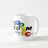 自由リングや輪マググ コーヒーマグカップ (正面右)