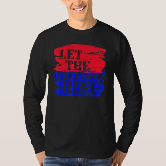 自由リングや輪愛国心 Tシャツ (正面)