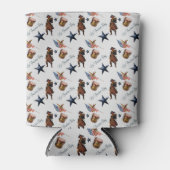 自由リングや輪愛国的なパターン 缶クーラー (正面)