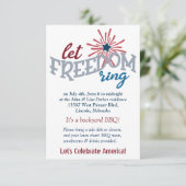 自由リングや輪独立日パーティー 招待状 (スタンド正面)