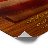 自由リングや輪!オリジナル愛国絵画主義 ポスター (角)