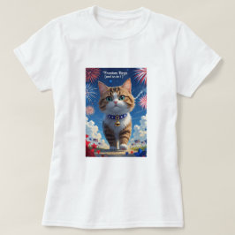 自由リングや輪(And So Do I) – 愛国猫 Tシャツ