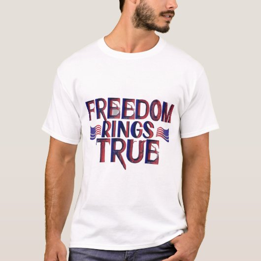 自由リングや輪True Tシャツ (正面)