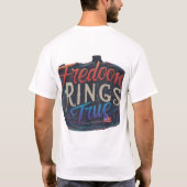 自由リングや輪True Tシャツ (裏面)
