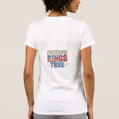 自由リングや輪True Tシャツ (裏面)