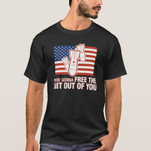 自由ロゴ黒い Tシャツ