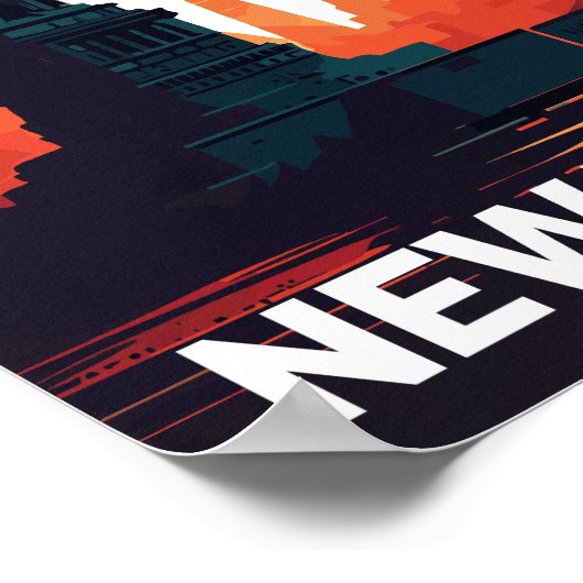 自由ヴィンテージ旅行のニューヨーク像ポスター ポスター (角)