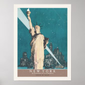 自由ヴィンテージ旅行のニューヨーク像ポスター ポスター (正面)