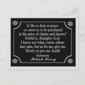 自由与えまたは私の死与え – ハガキ ポストカード (正面)