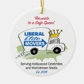 自由主義のなエリートの引越し業者 セラミックオーナメント (正面)