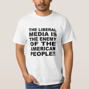 自由主義のな媒体は人々の敵です Tシャツ