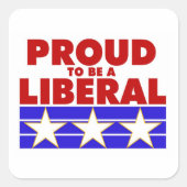 自由主義のな正方形のステッカーがあること誇りを持った スクエアシール (正面)