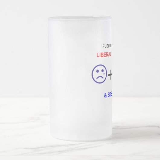 自由主義のな破損及びビールによって燃料を供給される! フロストグラスビールジョッキ (中央)