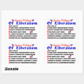 自由主義の七つの柱 長方形シール (シート)