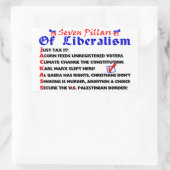 自由主義の七つの柱 長方形シール (バッグ)