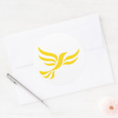 自由主義の民主党員のロゴ ラウンドシール (封筒)