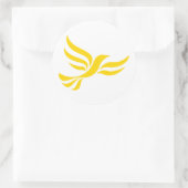 自由主義の民主党員のロゴ ラウンドシール (バッグ)