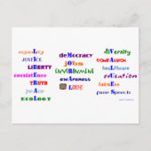 自由主義の道徳的価値観 ポストカード (正面)