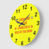 自由主義は共産主義にすぎない ラージ壁時計 (傾斜)