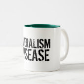 自由主義は病気です ツートーンマグカップ (正面右)