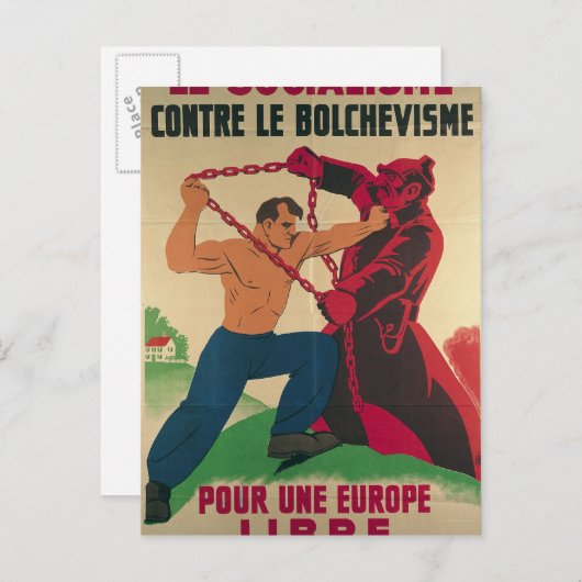 自由主義への社会主義過激主義 ポストカード (正面/裏面)