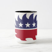 自由主義パーティー選挙山嵐 ツートーンマグカップ (中央)