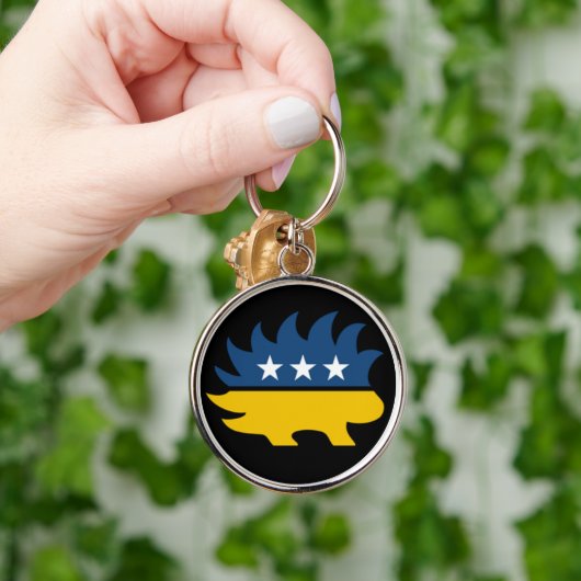 自由主義的なパーティーのヤマアラシのロゴの大きいキーホルダー キーホルダー (手)