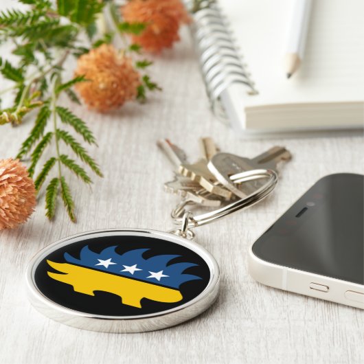 自由主義的なパーティーのヤマアラシのロゴの大きいキーホルダー キーホルダー (側面)