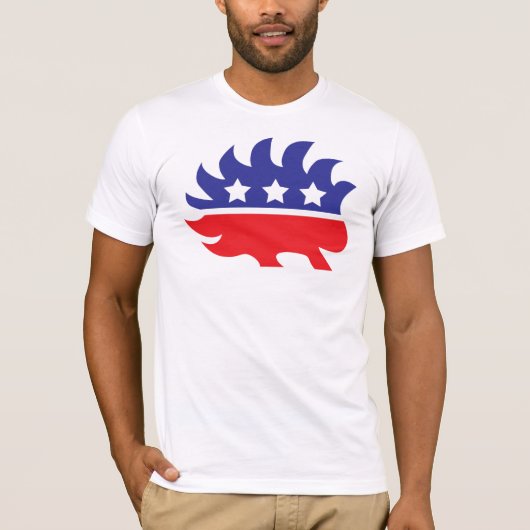 自由主義的なヤマアラシ Tシャツ (正面)