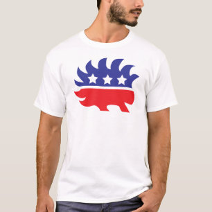 自由主義的なヤマアラシ Tシャツ