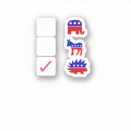 自由主義的有権者への贈り物 シール (正面)