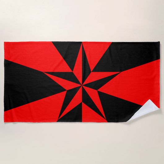 自由主義社会主義国旗 ビーチタオル (正面)
